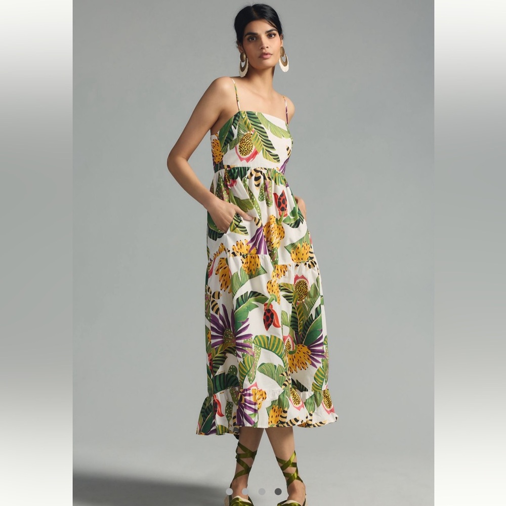Farm Rio Striped Forest Dress - Picture 5 of 6